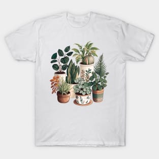 Potted Plants Collection Aesthetic T-Shirt